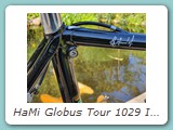 HaMi Globus Tour 1029 IS mit im Oberrohr verlegtem Bremszug.
Ausstattung Campagnolo Record OR
Besitzer: Johannes Mittendorf, Uetersen