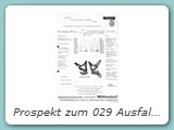 Prospekt zum 029 Ausfallende aus dem Jahr 1983