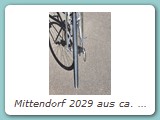 Mittendorf 2029 aus ca. 1980
Ein besonders hoher Rahmen mit 66 cm und dem obligatorischen Mittendorf Ausfallende. Die Ausstattung wurde im Laufer der Zeit moderniseirt.
Eigentümer: Familie Pfeiffer, Leinfelden- Echterdingen (Erstbesitzer)