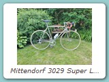 Mittendorf 3029 Super Luxe aus Anfang der 1980er Jahre; vollständig Chrom
Ausstattung Campagnolo Record/Chorus 
wurde von einem der Vorbesitzer auf Ergopower 8-fach modifiziert
Eigentümer: Johannes Mittendorf, Uetersen