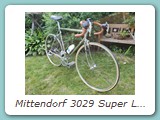 Mittendorf 3029 Super Luxe aus Anfang der 1980er Jahre; vollständig Chrom
Ausstattung Campagnolo Record/Chorus 
wurde von einem der Vorbesitzer auf Ergopower 8-fach modifiziert
Eigentümer: Johannes Mittendorf, Uetersen