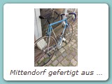 Mittendorf gefertigt aus Super Vitus 980 Rohrsatz, Ausstattung Campagnolo Super Record / Shimano Dura Ace EX
Eigentümer Frank, Delmenhorst