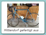 Mittendorf gefertigt aus Super Vitus 980 Rohrsatz, Ausstattung Campagnolo Super Record / Shimano Dura Ace EX
Eigentümer Frank, Delmenhorst