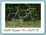 HaMi Super Pro 3029 IS aus dem Jahr 1988
voll verchromt, Reynolds 531 Professional Rohre, Rahmengröße 55x56, Dura-Ace 8-fach SIS, Gesamtgewicht 9,0 kg
Eigentümer: Jens Müller, Wesel