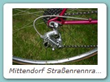 Mittendorf Straßenrennrad aus 1977/78, als Trainingsrad wurde es damals mit gebrauchten Teilen ausgestattet.
Eigentümer: Johannes Mittendorf, Uetersen
