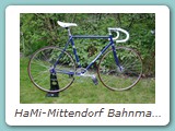 HaMi-Mittendorf Bahnmaschine Professional Super-Champion aus Ende der 1970er Jahre; Rohrsatz müsste Super Vitus 971 sein; der Rahmen ist aus Österreich zu mir gekommen und wurde von mir vollständig restauriert
Eigentümer: Johannes Mittendorf, Uetersen